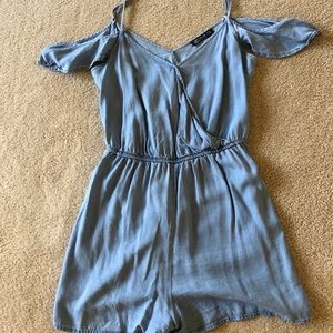 light blue romper